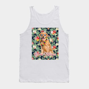 Golden Retriever Summer Funky Hawaiian Tank Top